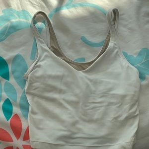 Size 2 barley worn white lulu lemon align tank
